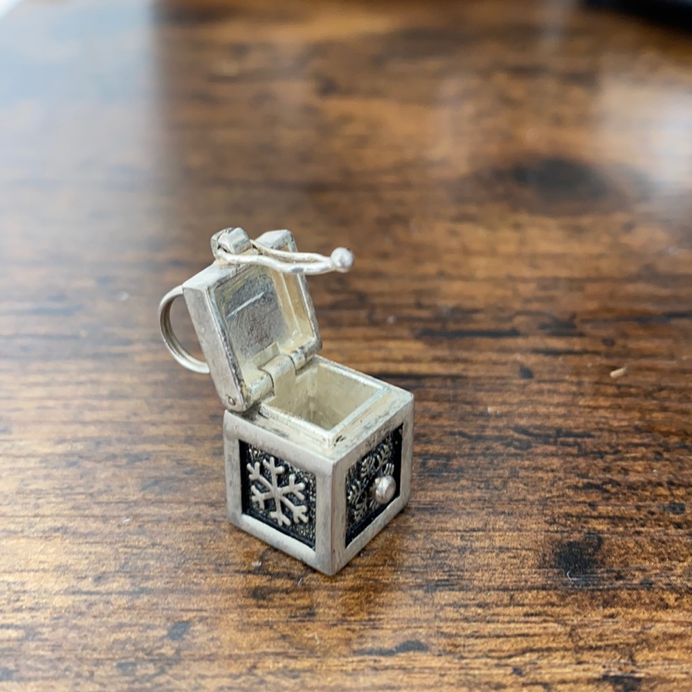 Snowflake Pill Box Pendant